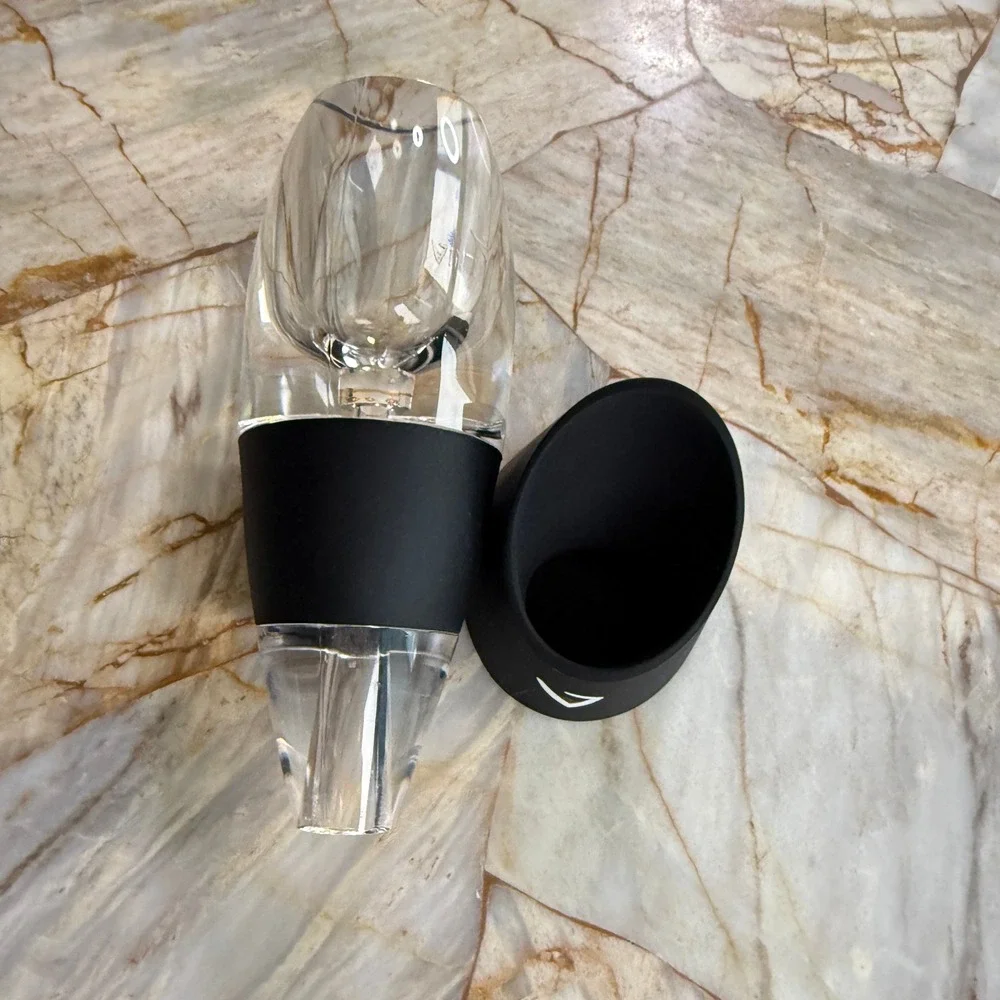 Premium Wine Aerator Pourer Instant Decanter Black Base‎ with Travel Pouch